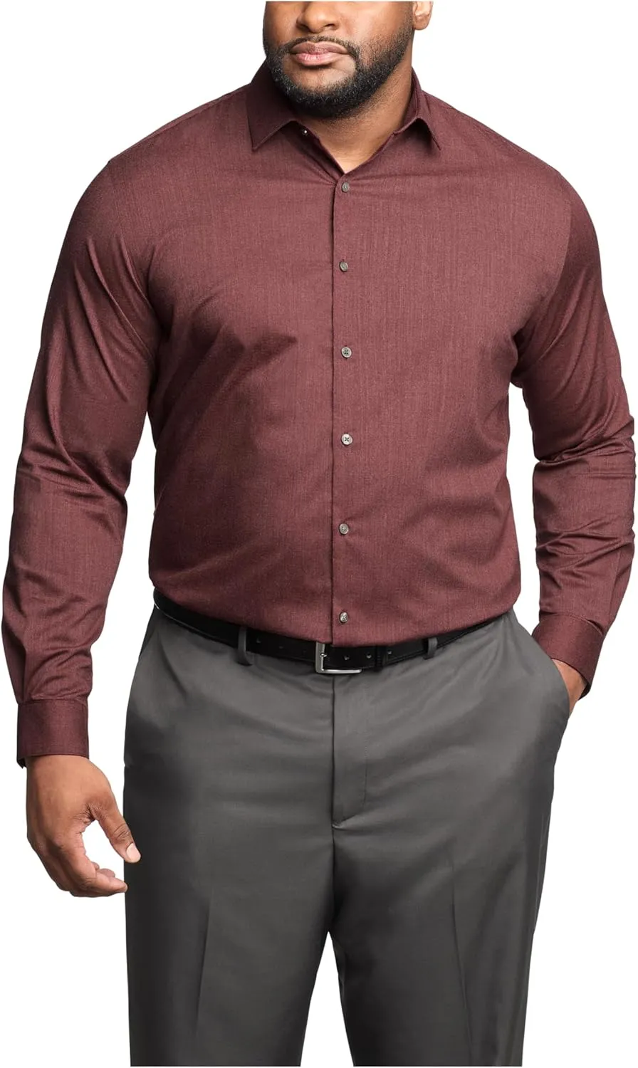 Van Heusen Men's Fit Dress Shirt Comfort Performance Stretch (Big and Tall)