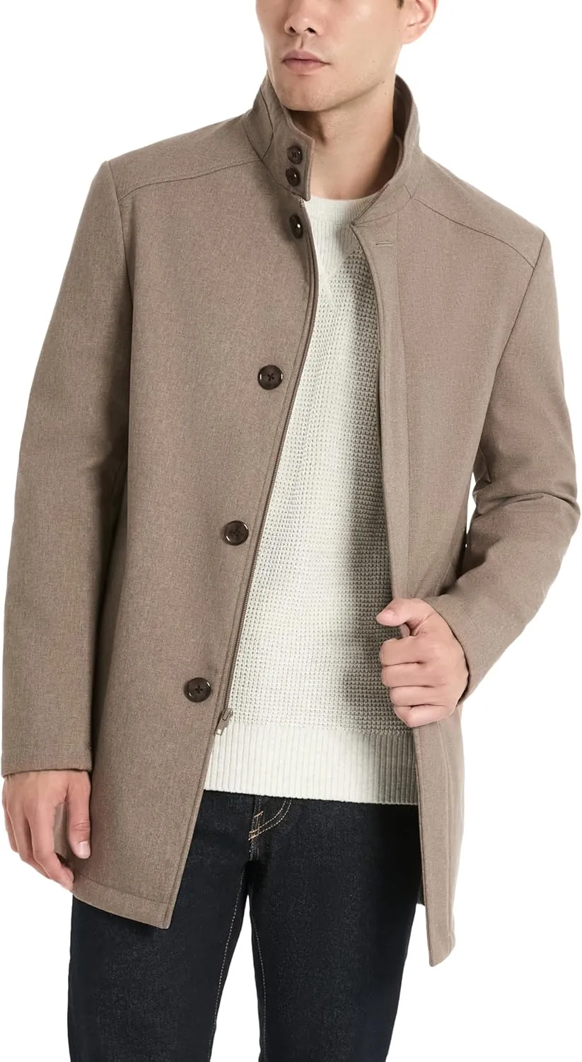 Van Heusen Men's Van Heusen Tedford Overcoat with Stand Collar