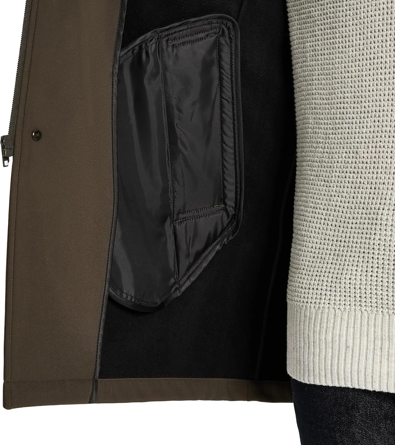 Van Heusen Men's Van Heusen Tedford Overcoat with Stand Collar