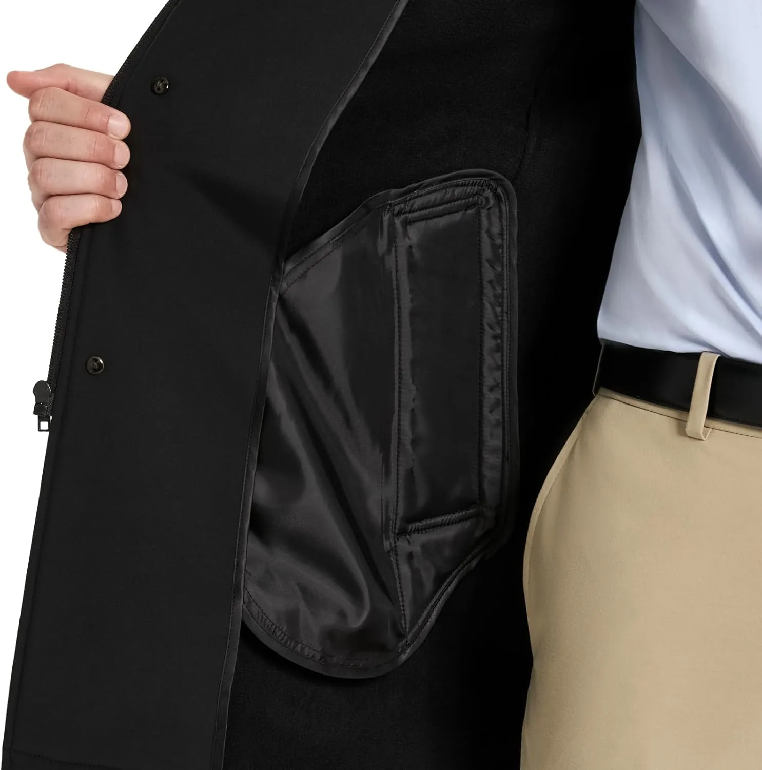 Van Heusen Men's Van Heusen Tedford Overcoat with Stand Collar