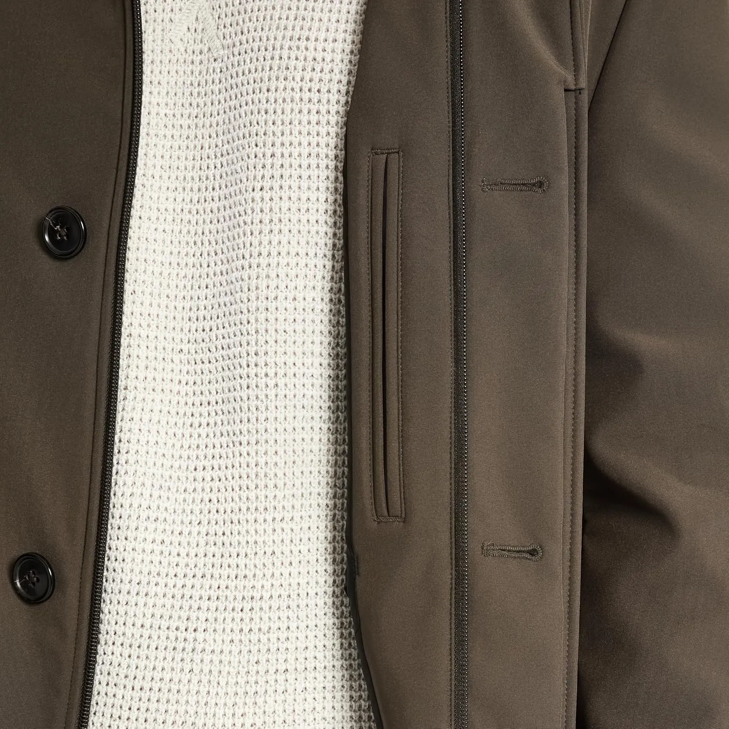 Van Heusen Men's Van Heusen Tedford Overcoat with Stand Collar