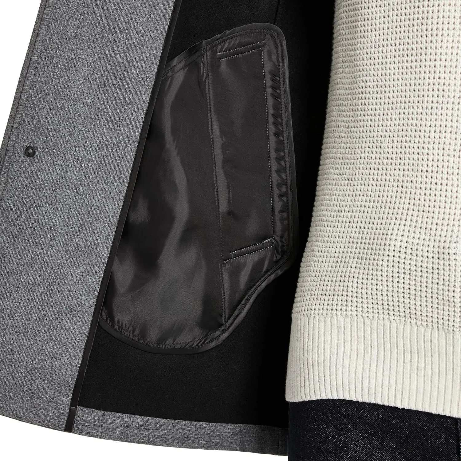 Van Heusen Men's Van Heusen Tedford Overcoat with Stand Collar