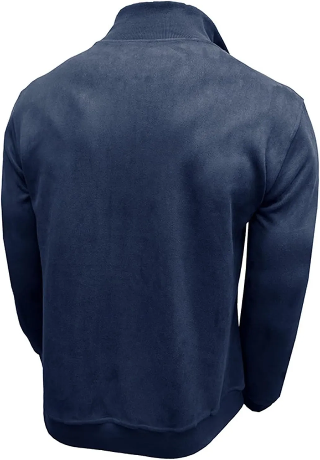 Velvet Sweatshirt Men Advantage Performance Mock Neck Thermal Long-Sleeve Quarter Zip Velour Sweaters Pullover Tops