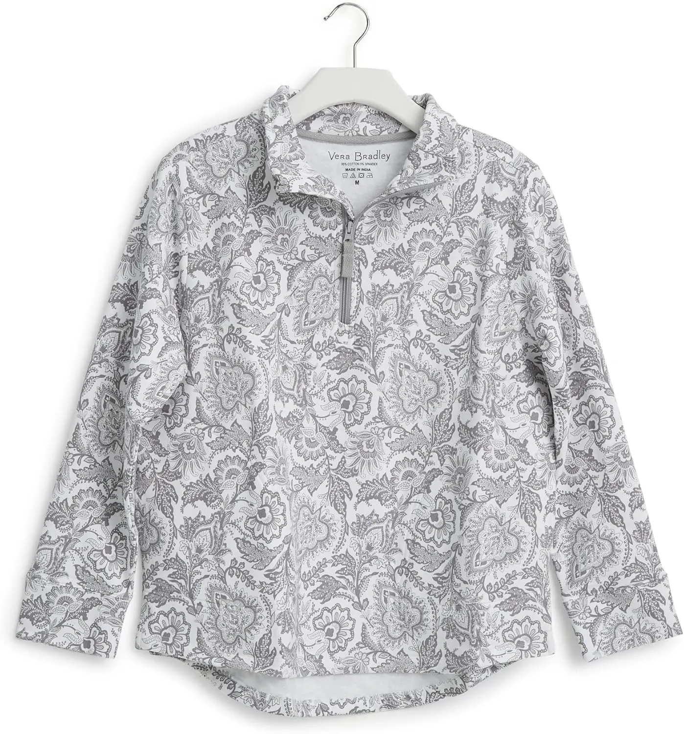 Vera Bradley Women's French Terry Quarter-Zip Sweatshirt with Pockets (Extended Size Range)