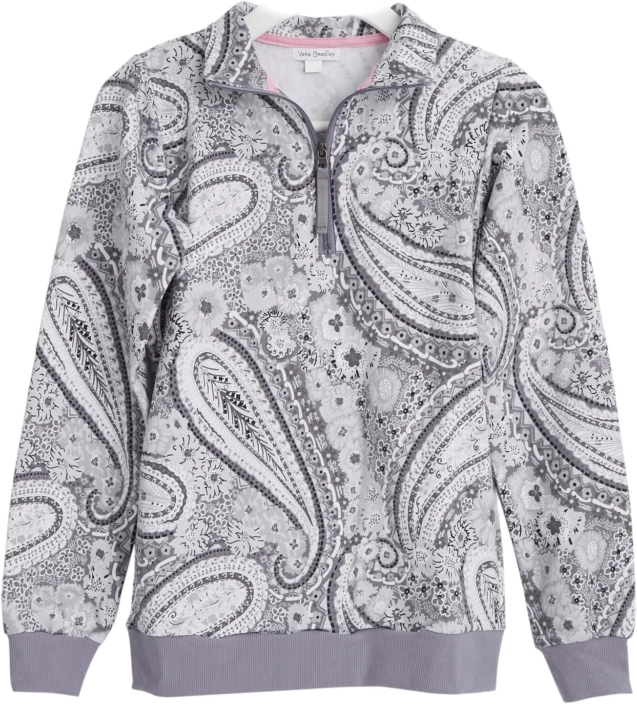 Vera Bradley Women's French Terry Quarter-Zip Sweatshirt with Pockets (Extended Size Range)