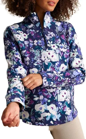 Vera Bradley Women's French Terry Quarter-Zip Sweatshirt with Pockets (Extended Size Range)