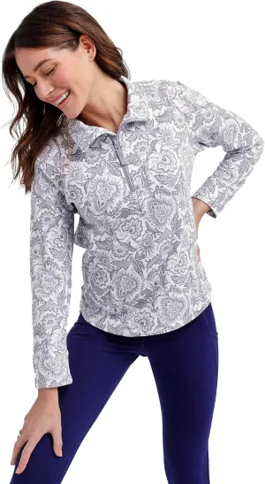 Vera Bradley Women's French Terry Quarter-Zip Sweatshirt with Pockets (Extended Size Range)