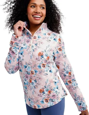 Vera Bradley Women's French Terry Quarter-Zip Sweatshirt with Pockets (Extended Size Range)