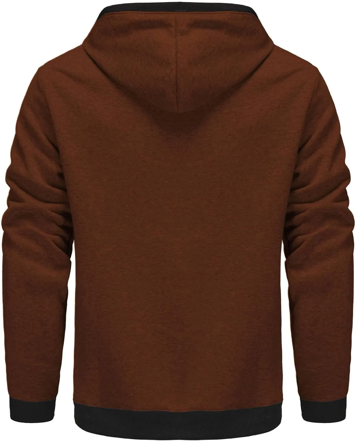 Wankang Mens Athletic Pullover Hoodies Color Block Long Sleeve Hooded Sweatshirts Casual Drawstring Tops with Kanga Pocket