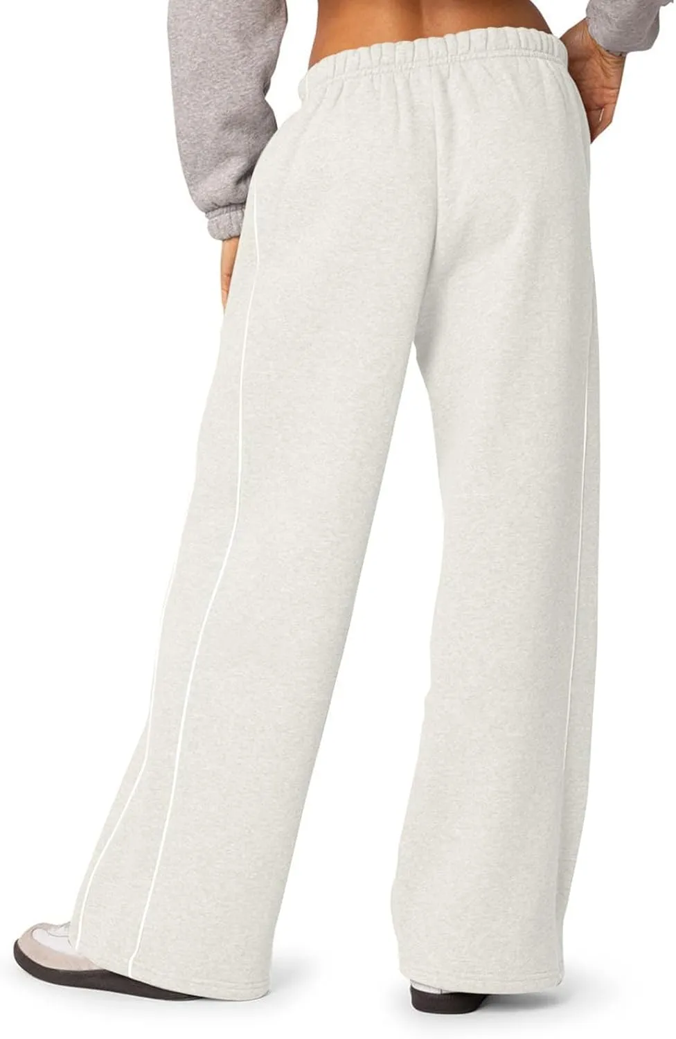 Wide Leg Sweat Pants for Womens Sweatpants with Pockets Comfy Baggy Fleece Joggers Low Rise Workout Lounge Pants