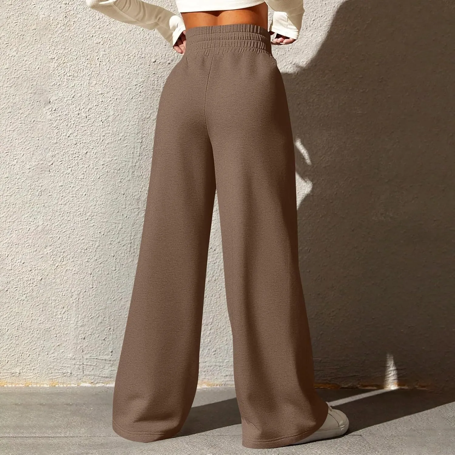 Wide Leg Sweatpants Women Baggy Drawstring High Waisted Lounge Pants Oversized Casual Soft Joggers with Pockets