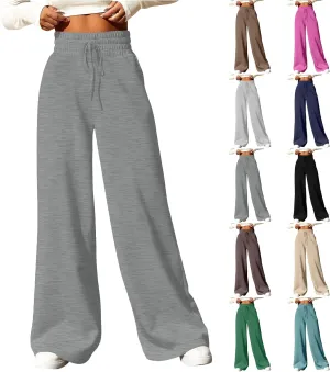 Wide Leg Sweatpants Women Baggy Drawstring High Waisted Lounge Pants Oversized Casual Soft Joggers with Pockets
