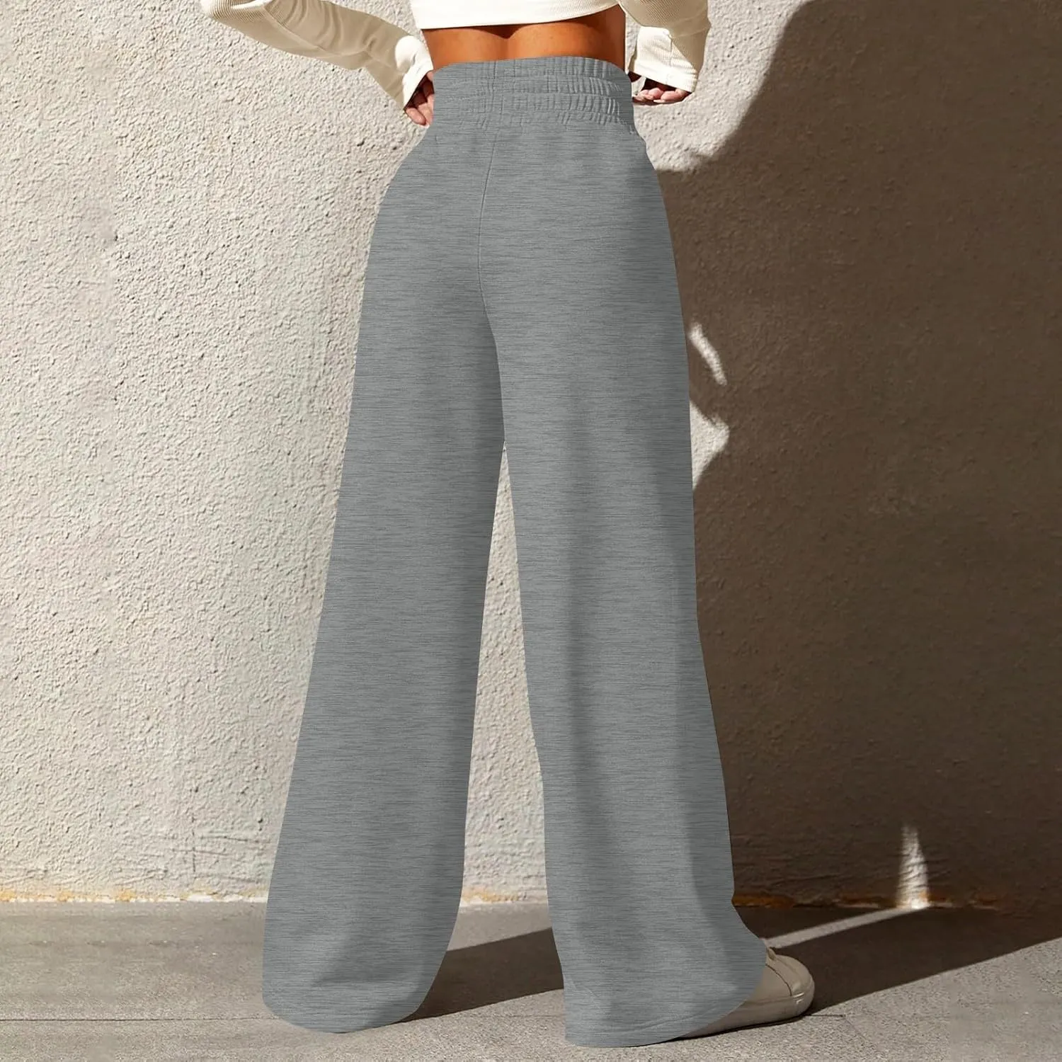 Wide Leg Sweatpants Women Baggy Drawstring High Waisted Lounge Pants Oversized Casual Soft Joggers with Pockets