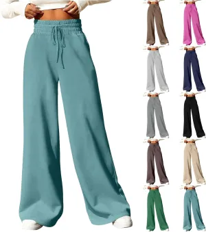 Wide Leg Sweatpants Women Baggy Drawstring High Waisted Lounge Pants Oversized Casual Soft Joggers with Pockets