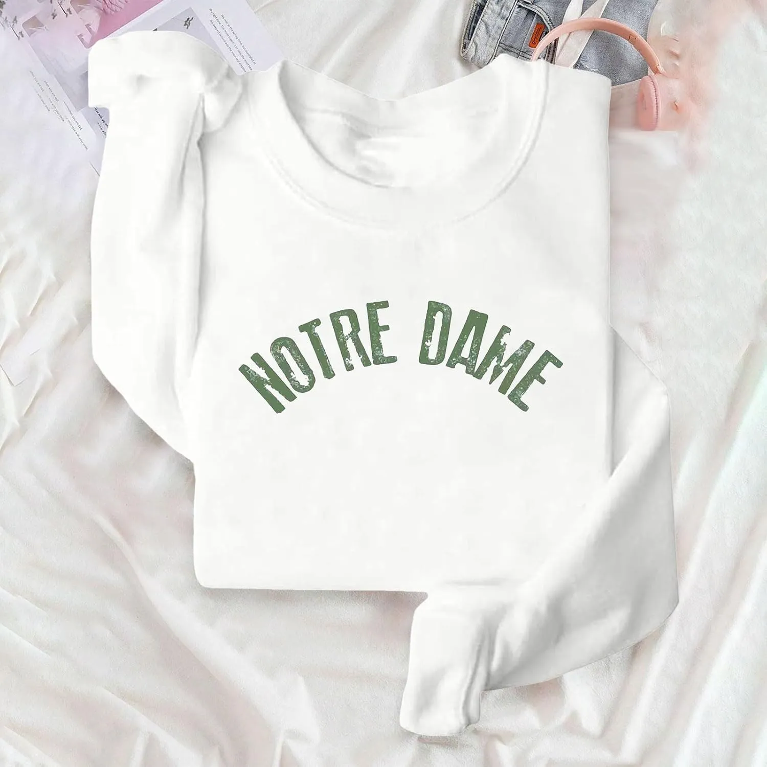 Women Oversized Sweatshirt Hoodies Letter Graphic Print Sweatshirts Casual Long Sleeve Crewneck Shirt Blouses