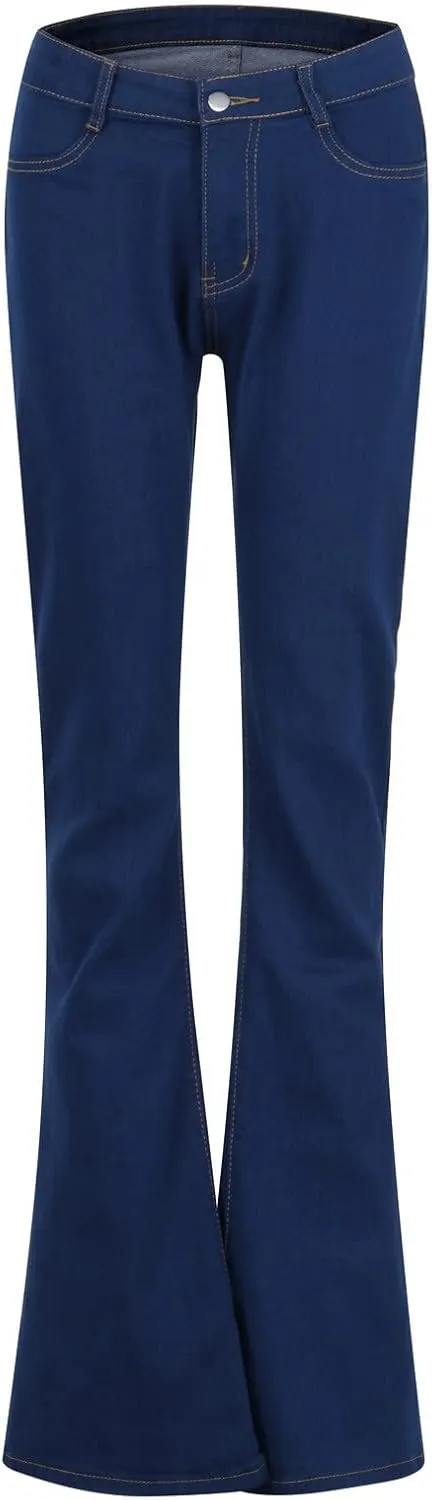Womens Bootcut Bell Bottom Jeans High Waisted Flare Jeans Stretch Slimming Wide Leg Bell Bottoms Denim Pants