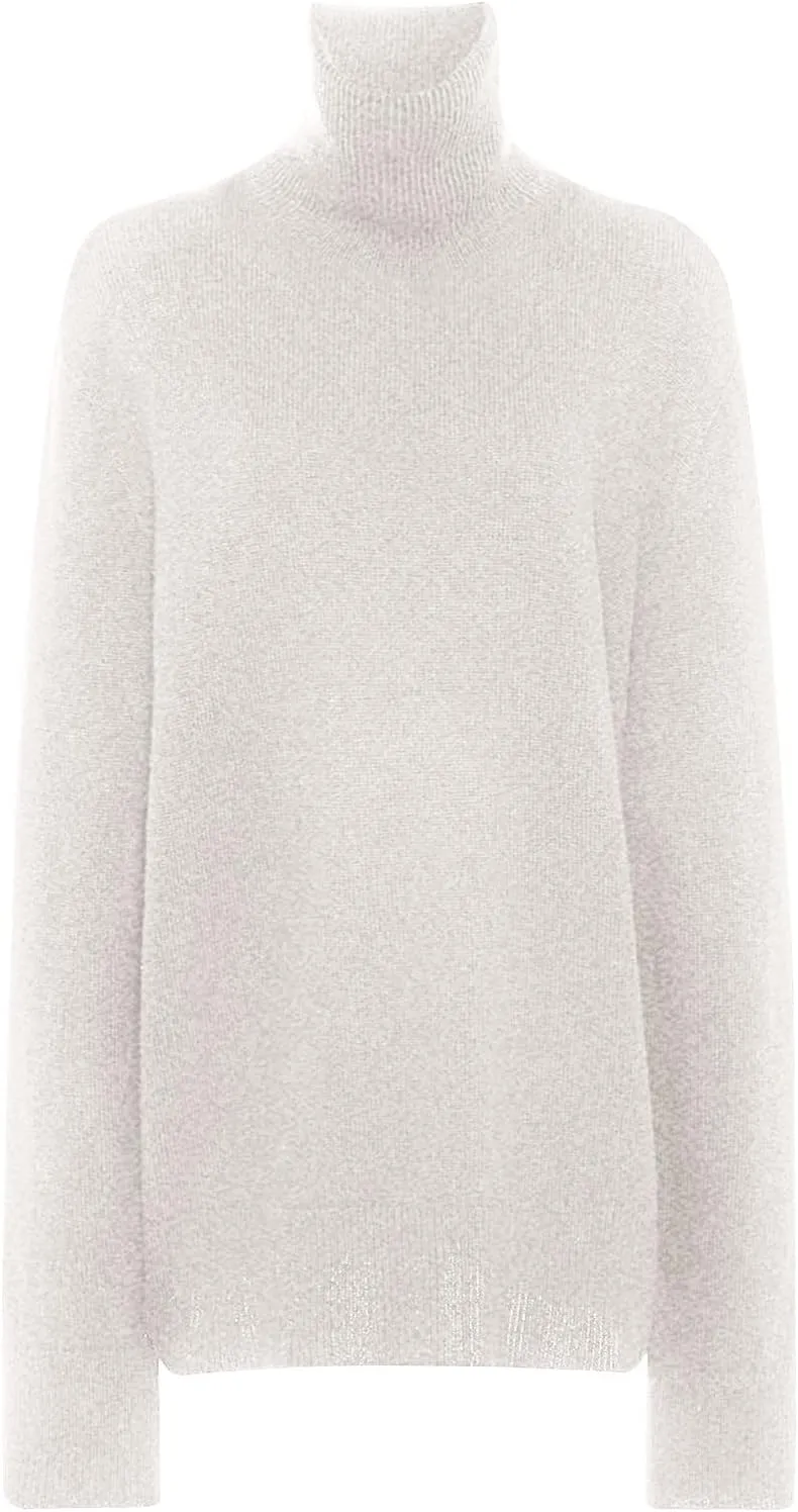 Women's Cashmere Pullover High Neck Wool Casual Knit Tops Autumn Winter Jacket Warm S, XXL
