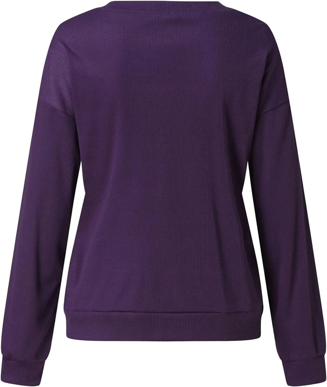 Women's Casual Long Sleeve Fall Tops 2023 Ribbed T-Shirt Thin Sweatshirt Cute Crew Neck Pullover Graphic Tops