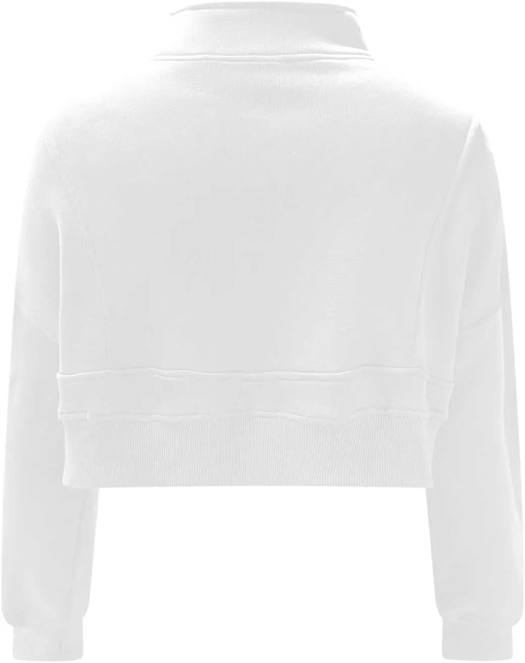 Womens Cropped Sweatshirts Zip Up High Neck Pullover Shirts Fleece Lined Teen Girls Y2k Clothes 2024