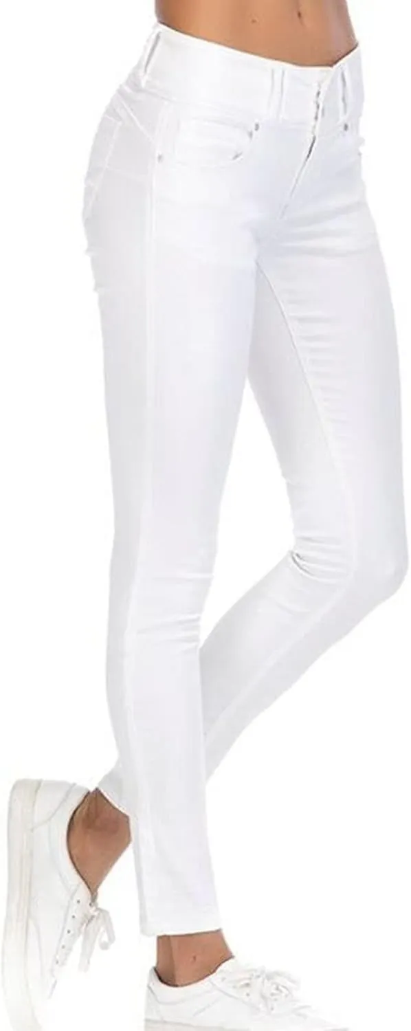 Women's Fashion Slim Stretch Denim Pencil Pants Denim Butt Lift Pants High Waisted Jegging Trousers