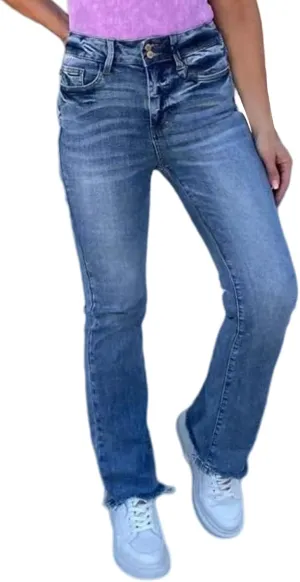 Womens Flare Jeans High Waisted Slim Fit Baggy Casual Workout Trousers for Women Stretch Denim Pants with Pockets