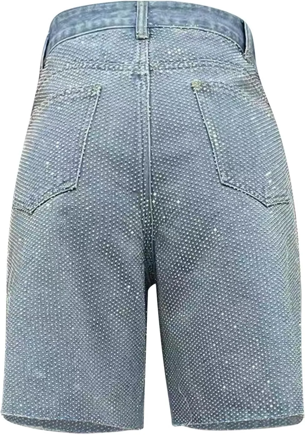 Womens High Waisted Wide Leg Denim Shorts Summer Jean Shorts Plus Size Casual Loose Knee Length Ripped Short Jeans