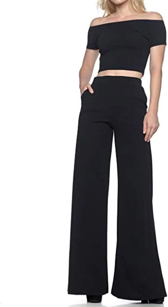 Womens Joggers Fashion Trousers Pants Long High Wide Loose Palazzo Solid Women's Waist Flowing Pants for Women