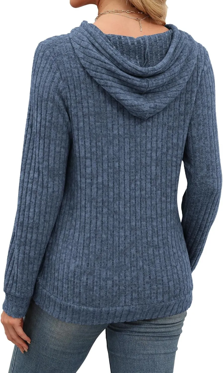 Womens Lightweight Hoodie Sweaters Long Sleeve Shirts Casual Loose Knit Tops Fall Fashion 2024