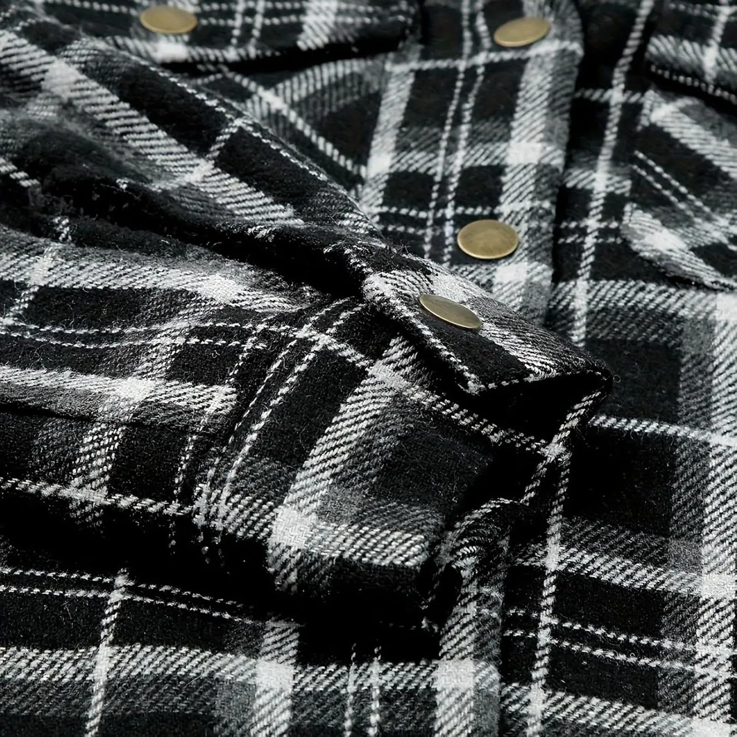 Women's Long Sleeve Plaid Sherpa Lined Hooded Jacket Warm Winter Outerwear With Pockets Stylish And Comfortable Coats