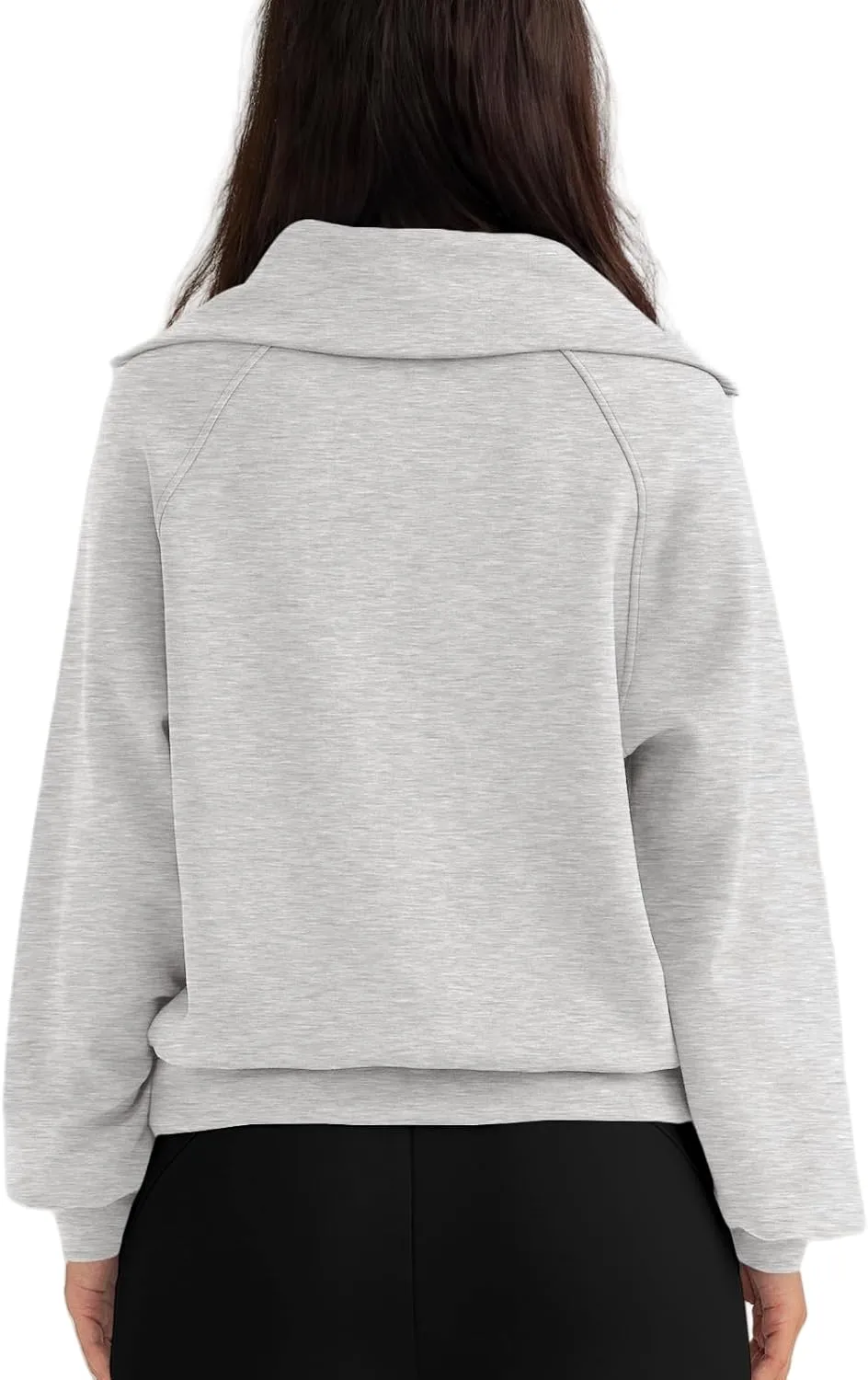 Womens Oversized Sweatshirts Fleece Half Zip Pullover Long Sleeve Teen Girls Fall Y2K Clothes