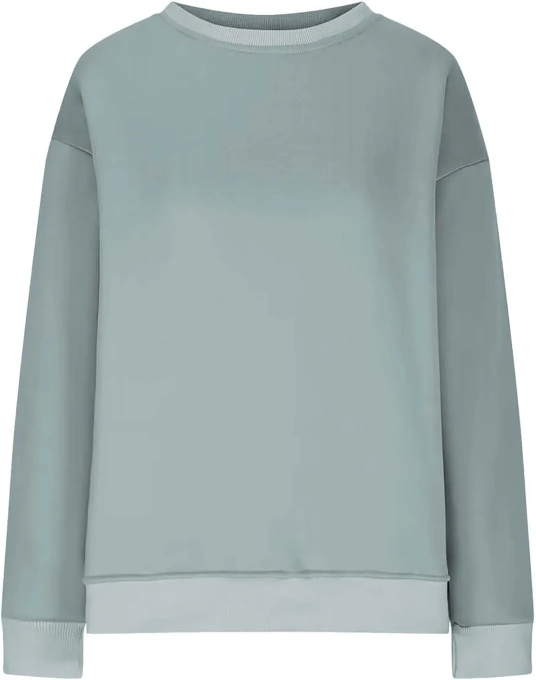 Womens Oversized Sweatshirts Side Slit Crewneck Long Sleeve Tops Loose Pullover 2024 Fall Trendy Clothes with Pocket