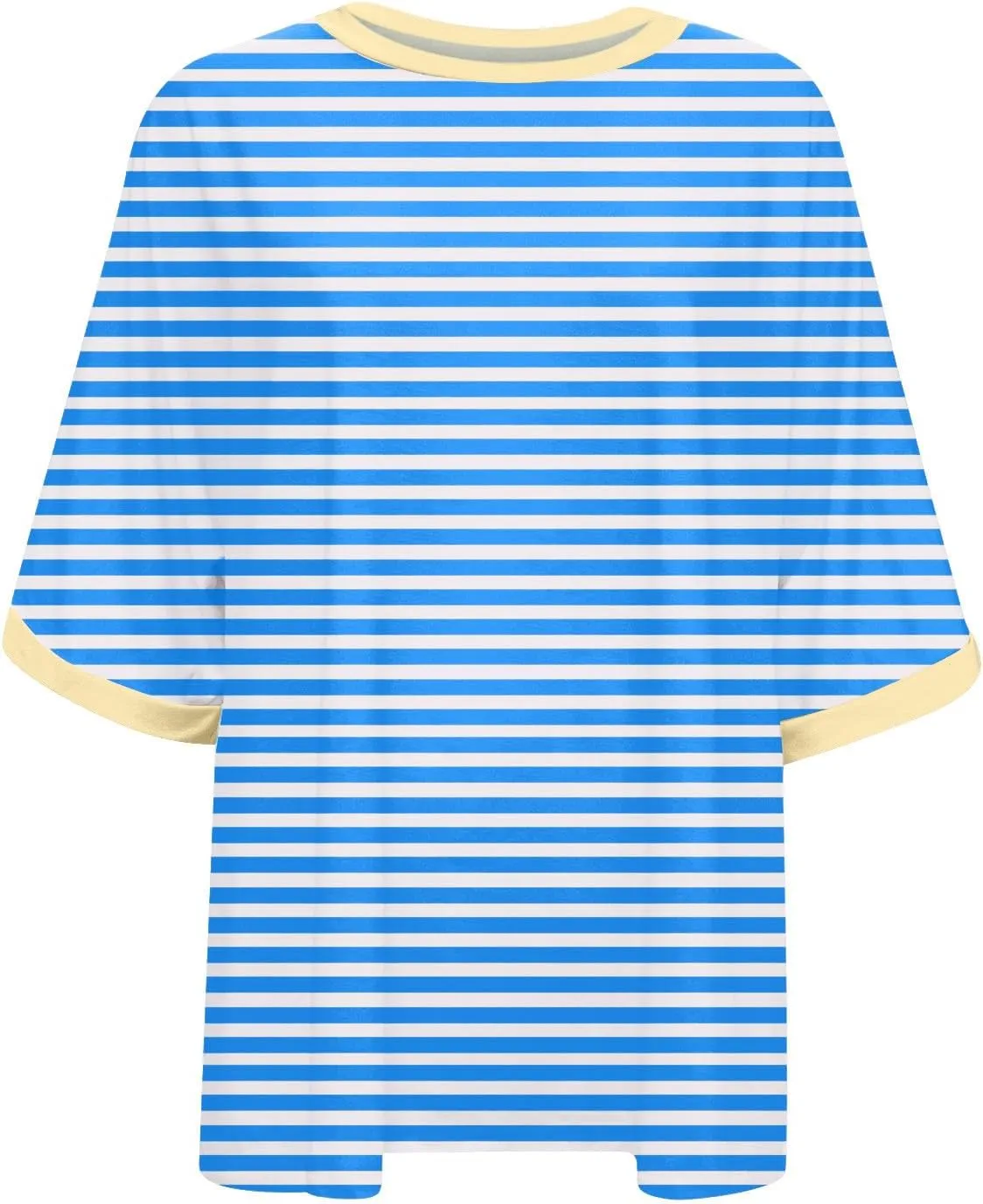 Womens Oversized T Shirts 2025 Trendy Striped Dressy Casual Crewneck Short Half Sleeve Colorblock Cute Summer Tops