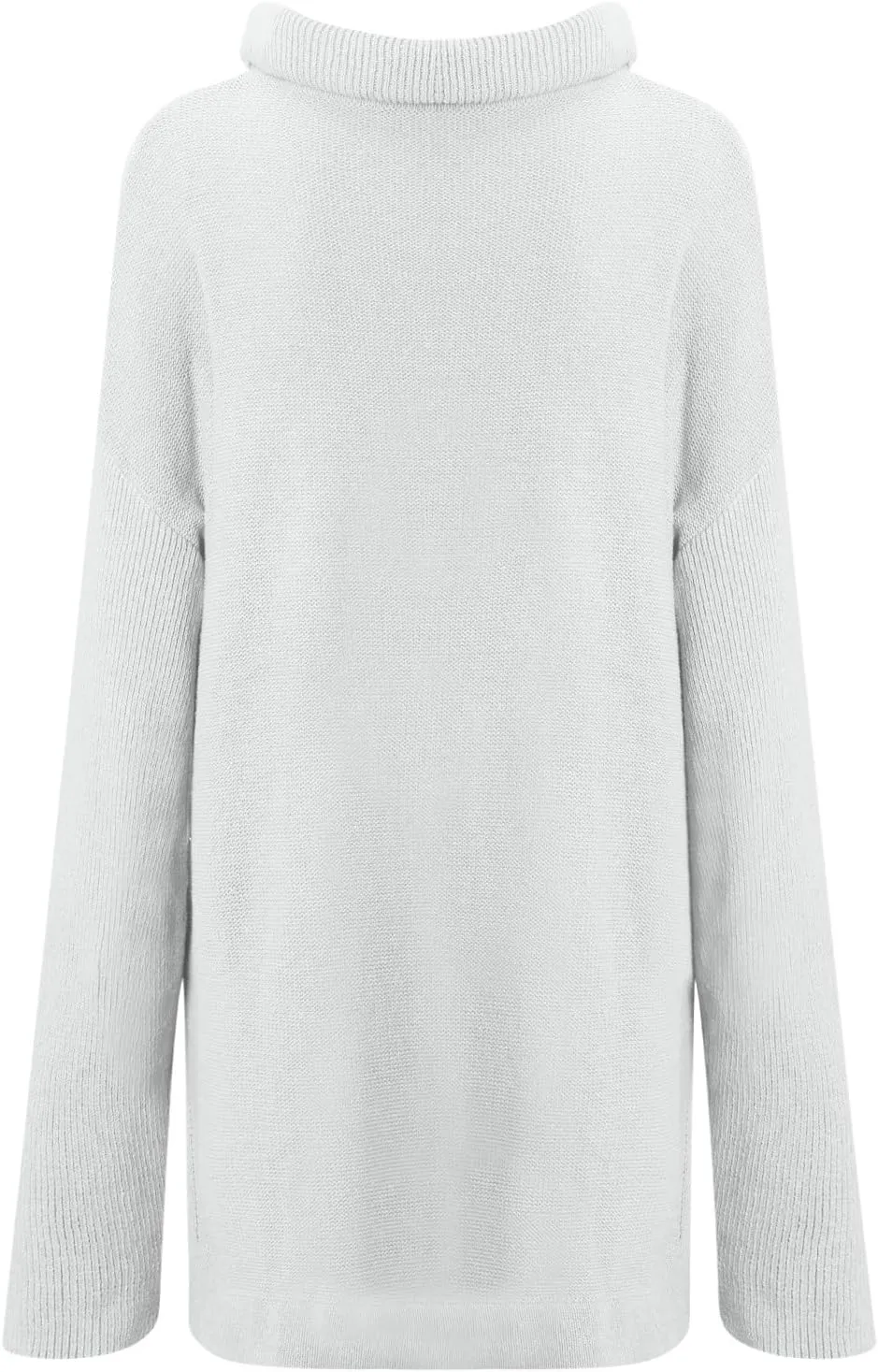 Women's Oversized Turtleneck Batwing Sleeve Split Casual Loose Knit Tunic Pullover Sweater Tops 2024 Fall Outfits