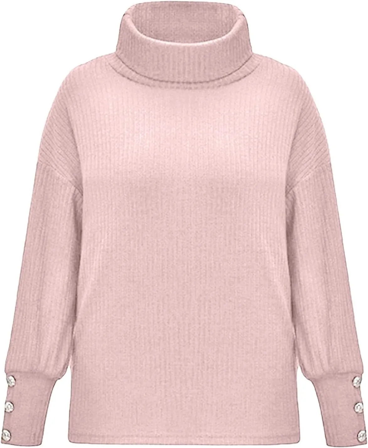 Women's Oversized Turtleneck Chunky Casual Pullover Sweaters Cowl Neck Long Sleeve Winter Slouchy Loose Knit Sweaters