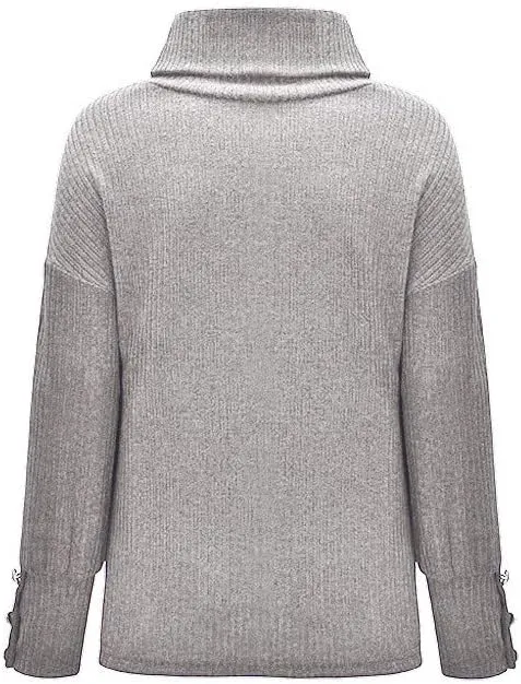 Womens Oversized Turtleneck Chunky Pullover Sweaters Cowl Neck Long Sleeve Winter Slouchy Casual Loose Knit Sweaters