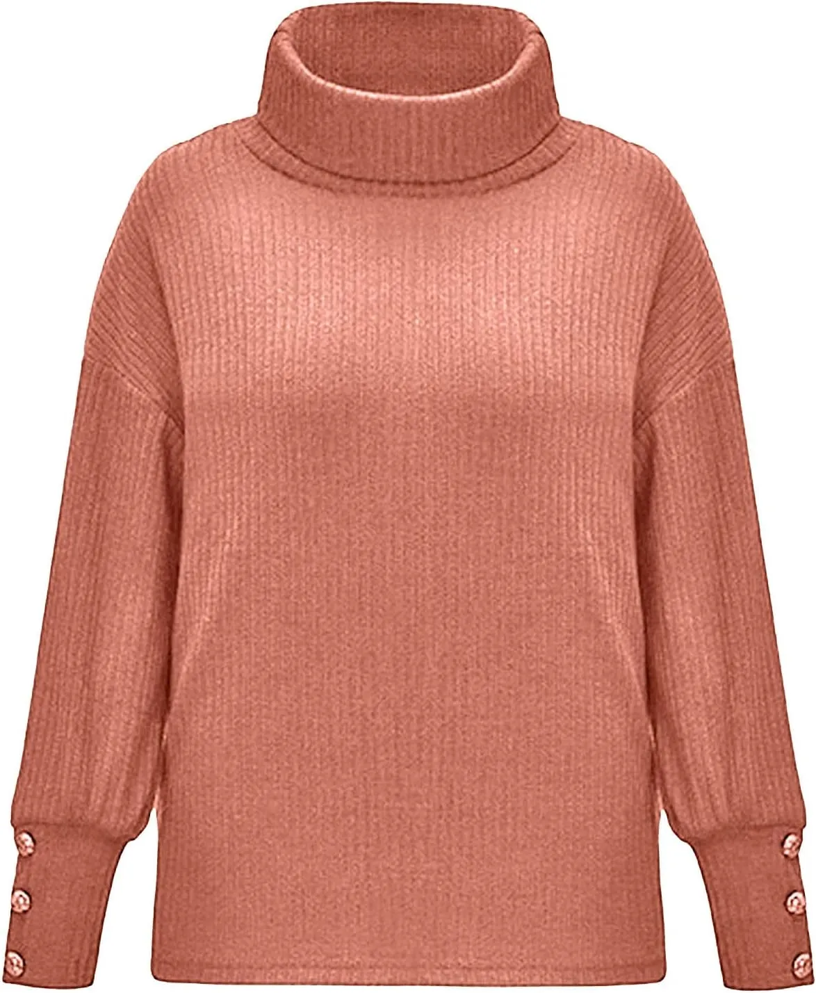 Women's Oversized Turtleneck Chunky Pullover Sweaters Winter Casual Thermal Long Sleeve Loose Knit Jumper Tops