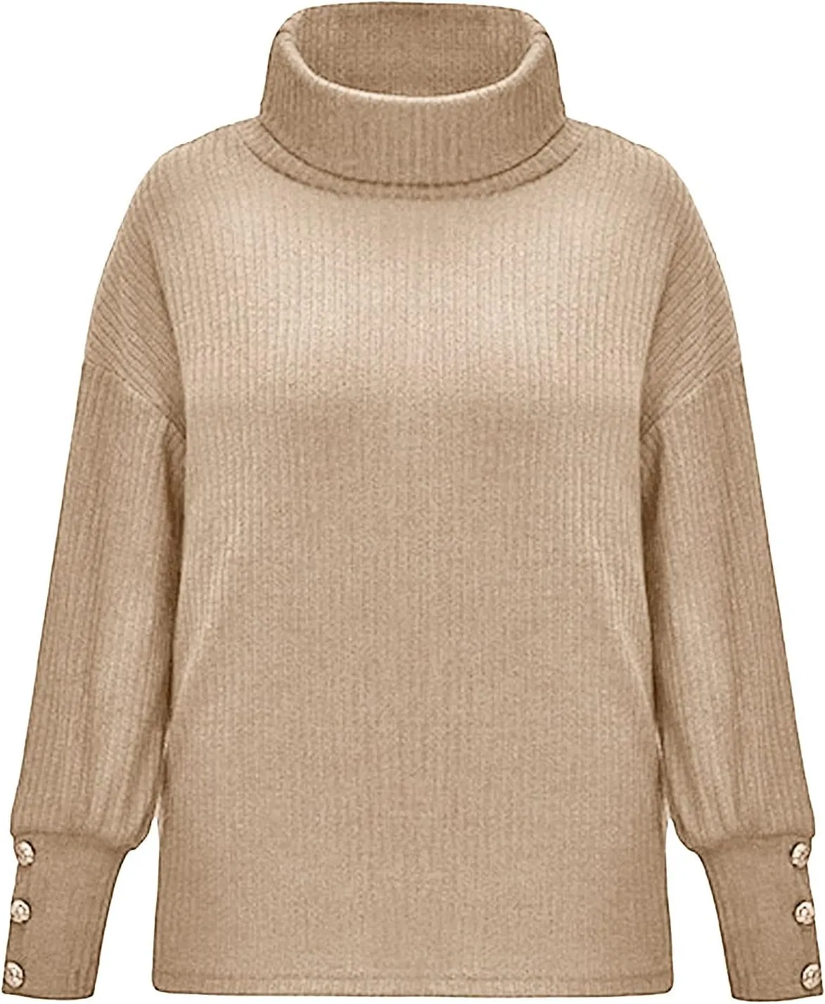 Women's Oversized Turtleneck Chunky Pullover Sweaters Winter Casual Thermal Long Sleeve Loose Knit Jumper Tops