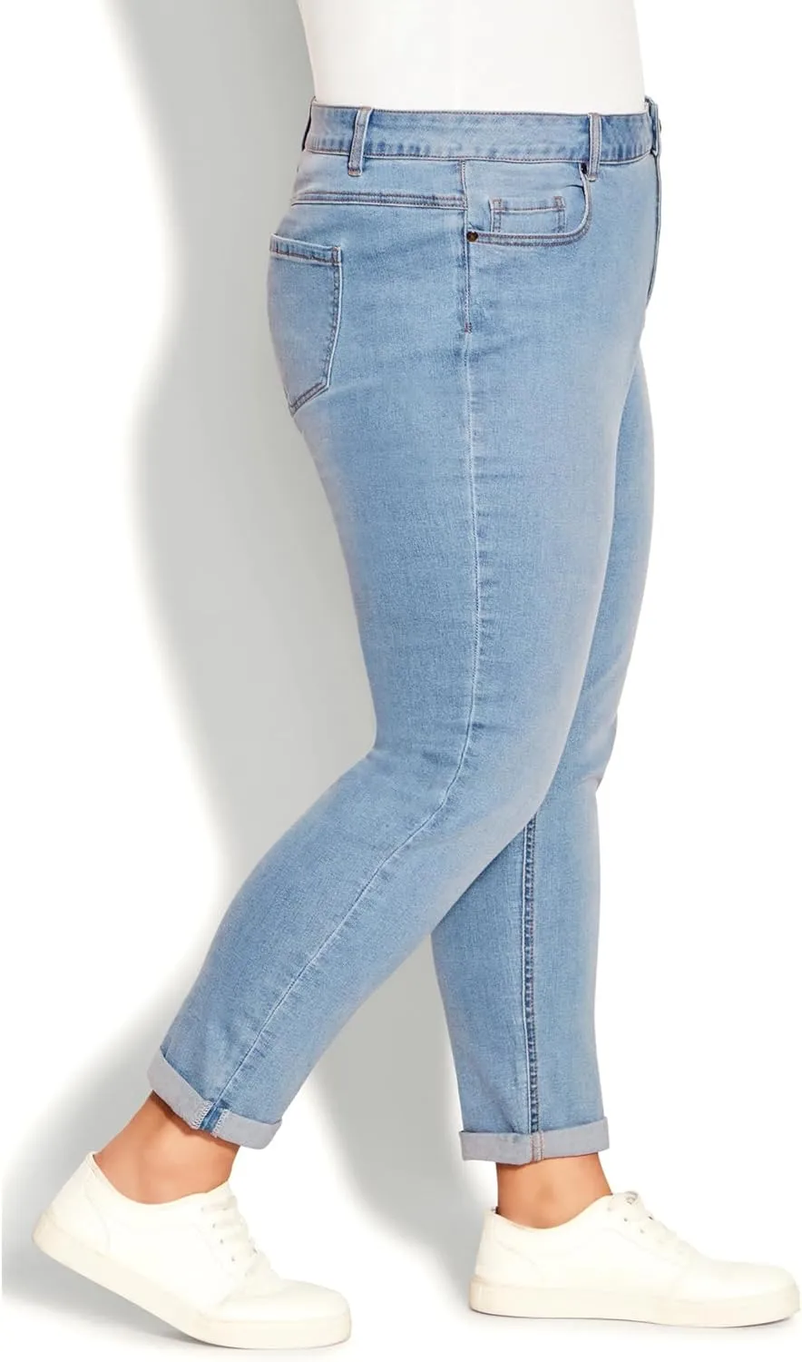 Women's Plus Size Denim Girlfriend Stretch Jean