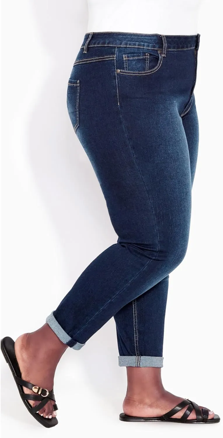 Women's Plus Size Denim Girlfriend Stretch Jean