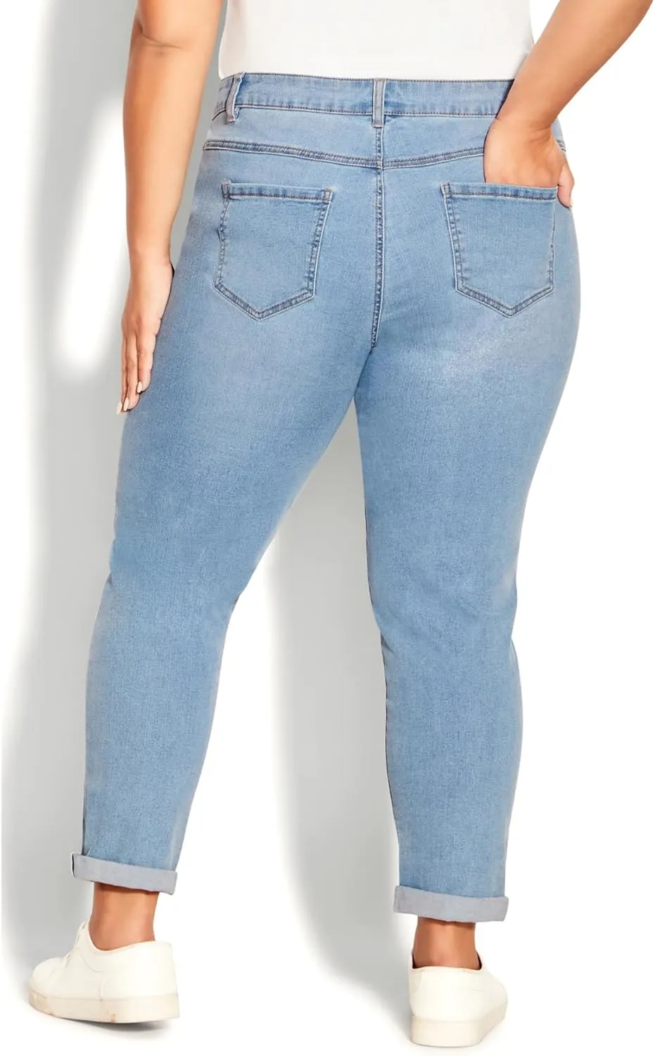 Women's Plus Size Denim Girlfriend Stretch Jean