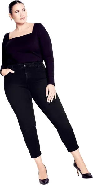 Women's Plus Size Denim Girlfriend Stretch Jean