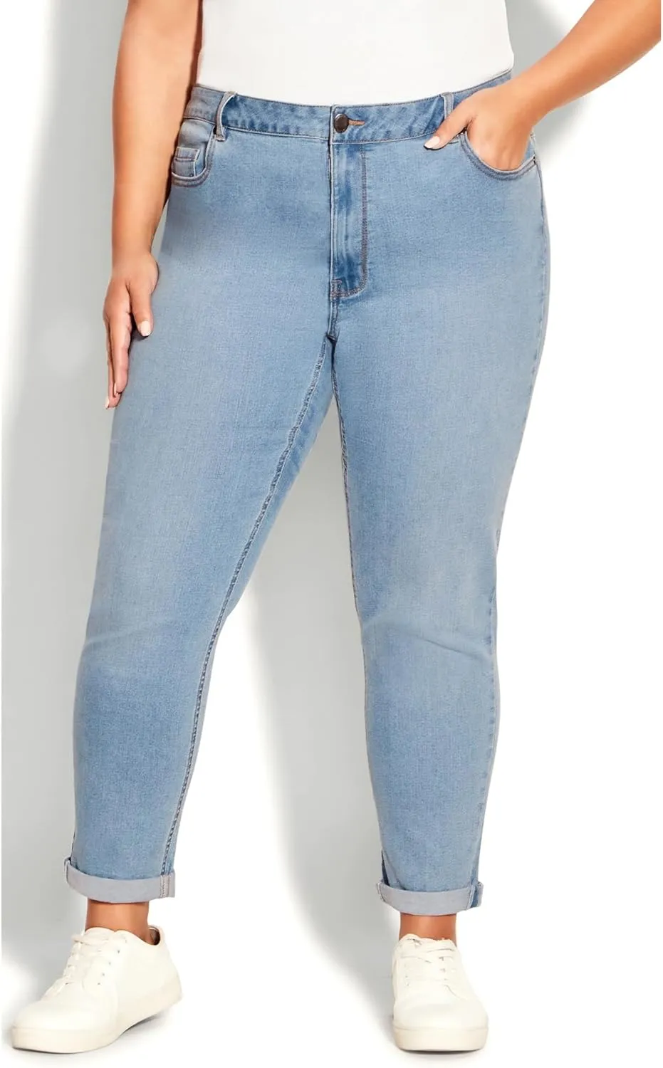 Women's Plus Size Denim Girlfriend Stretch Jean