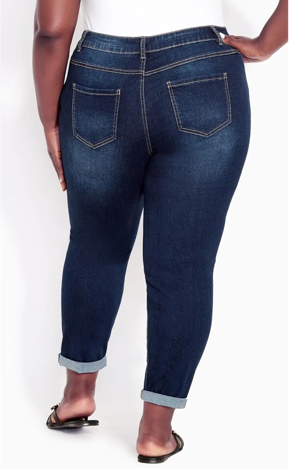Women's Plus Size Denim Girlfriend Stretch Jean