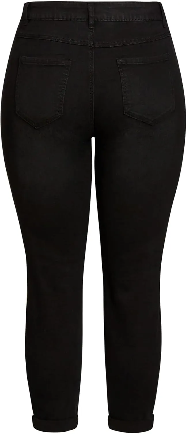 Women's Plus Size Denim Girlfriend Stretch Jean