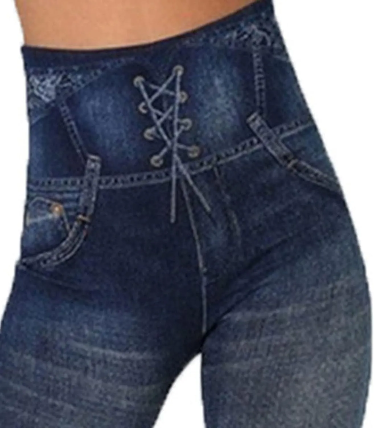 Women's Slim Fit Denim Leggings Classic High Waisted Skinny Stretch Butt Lifting Jeans Denim Jeggings with Pockets
