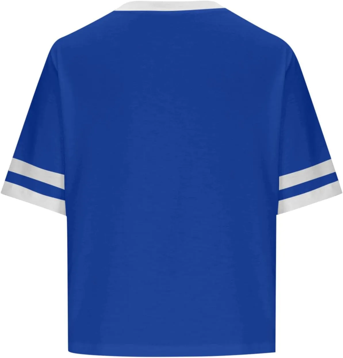 Womens Summer T Shirts Short Sleeve Crew Neck Colorblock Loose Crop Tops Drop-Shoulder Casual Baggy Tees