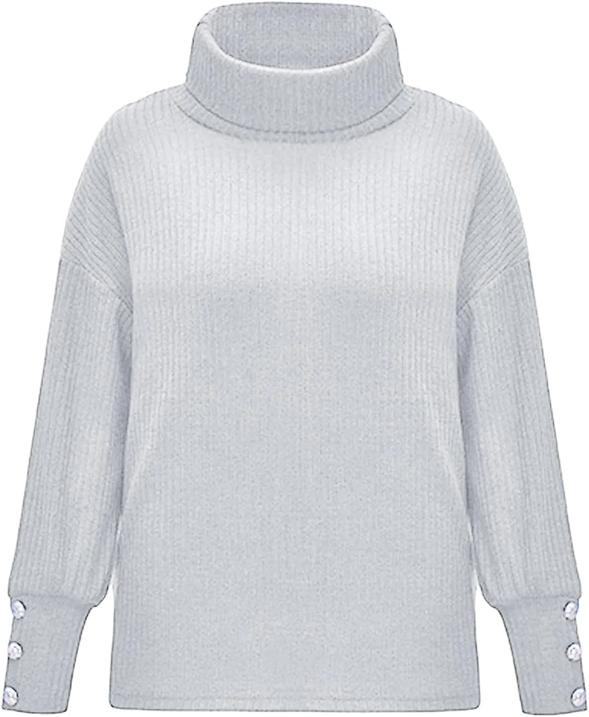 Womens Turtleneck Chunky Pullover Oversized Sweaters Cowl Neck Long Sleeve Winter Slouchy Loose Knit Sweaters Trendy