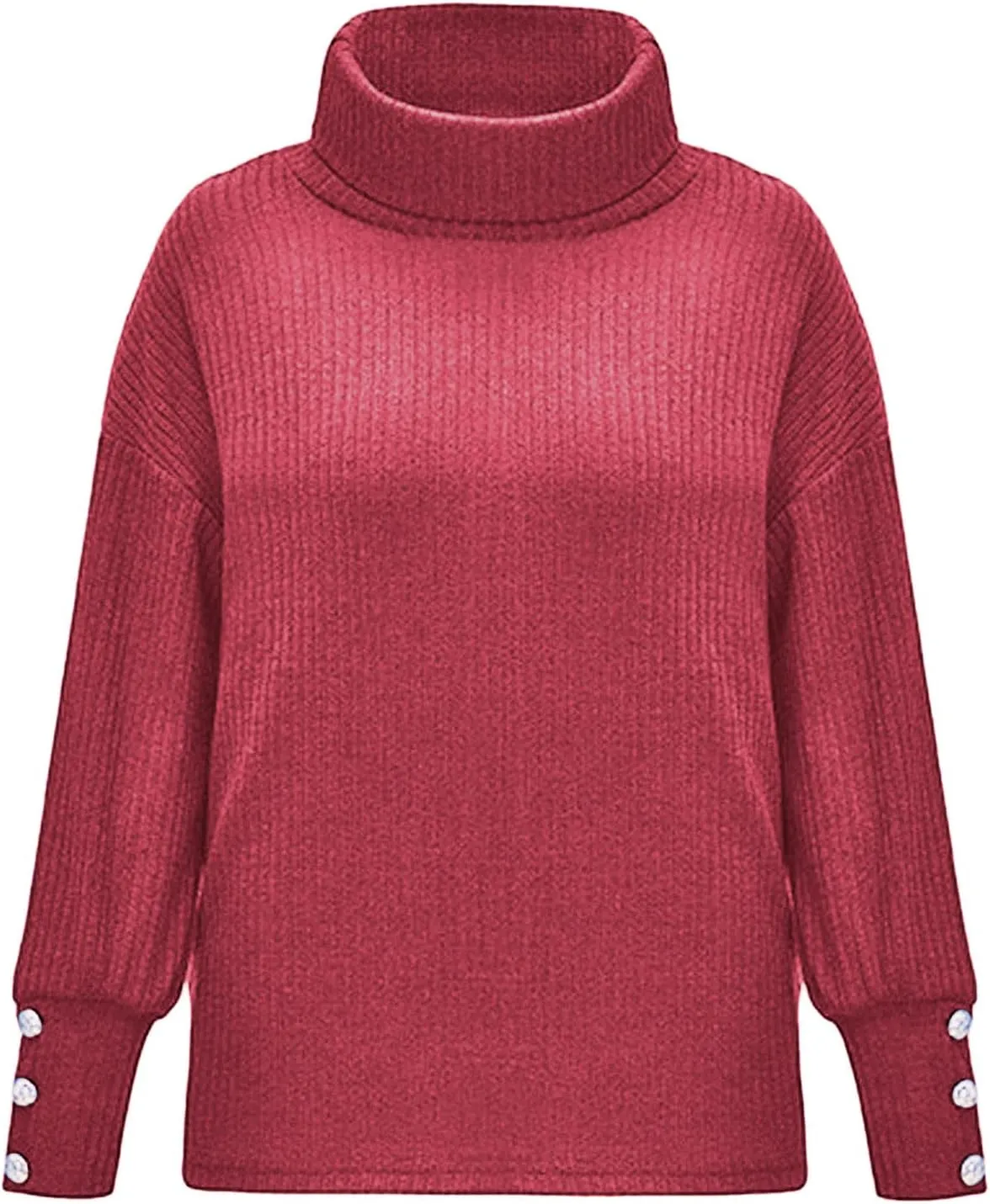 Womens Turtleneck Chunky Pullover Oversized Sweaters Cowl Neck Long Sleeve Winter Slouchy Loose Knit Sweaters Trendy