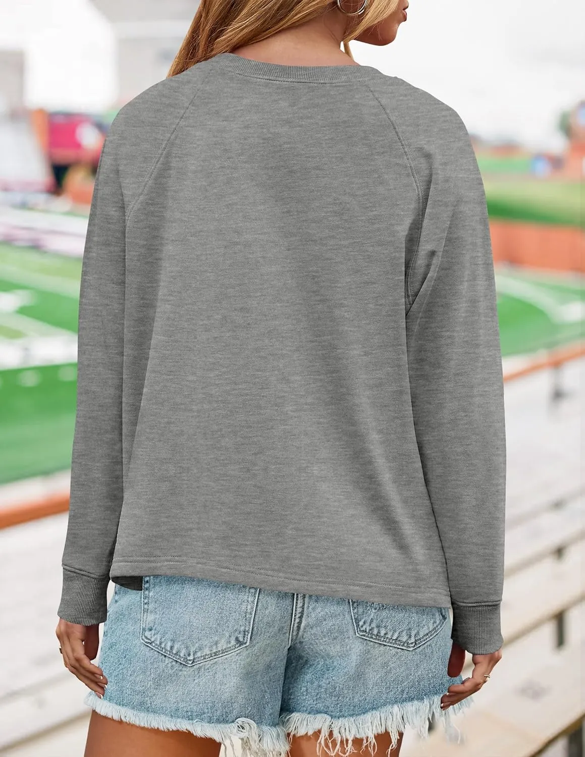 ZESICA Womens Causal Long Sleeve Lightweight Sweatshirts Crewneck Side Slit Loose Shirts Basic Fall Tops