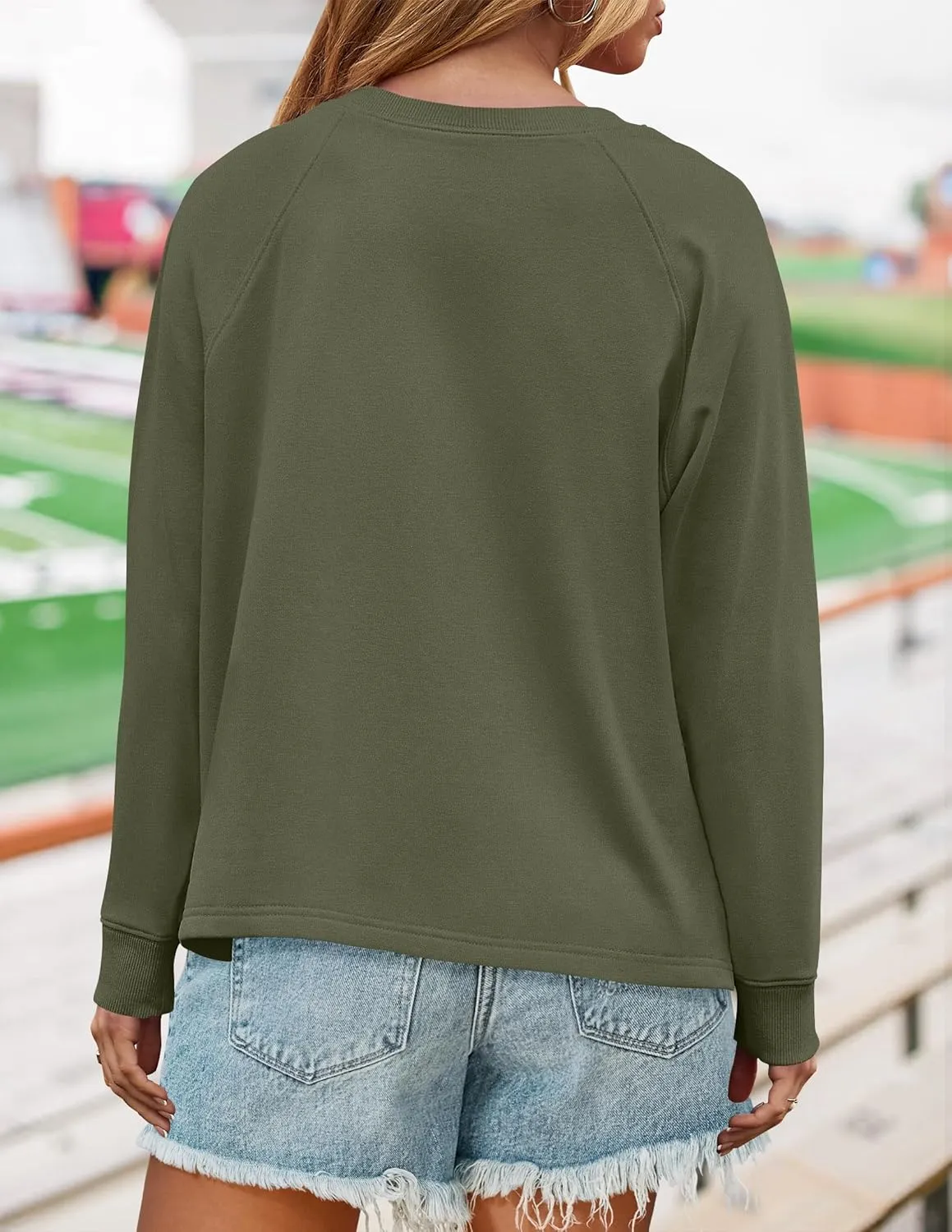 ZESICA Womens Causal Long Sleeve Lightweight Sweatshirts Crewneck Side Slit Loose Shirts Basic Fall Tops